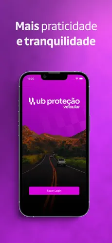 Tela do aplicativo da UB Proteção